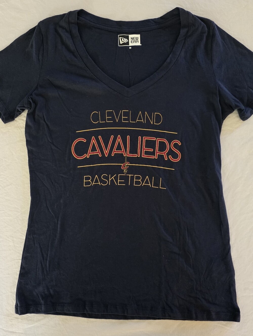 Cleveland Cavaliers Navy Blue Womens T-Shirt Size M